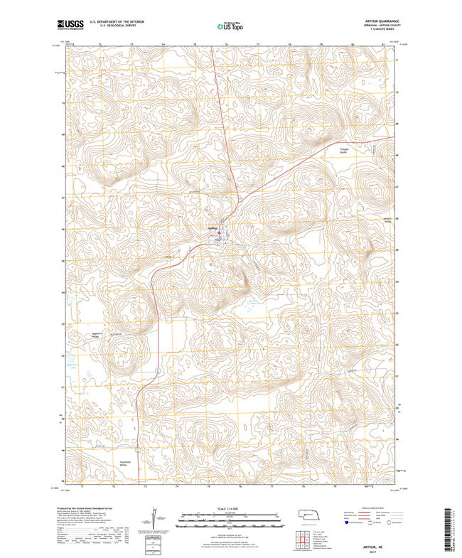 Ashby - Nebraska - 24k Topo Map