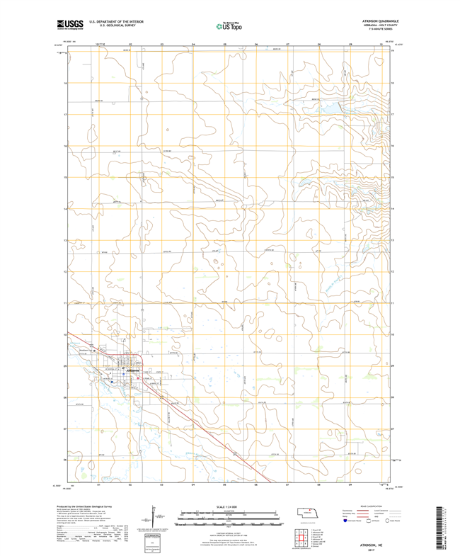 Atkinson NE - Nebraska - 24k Topo Map