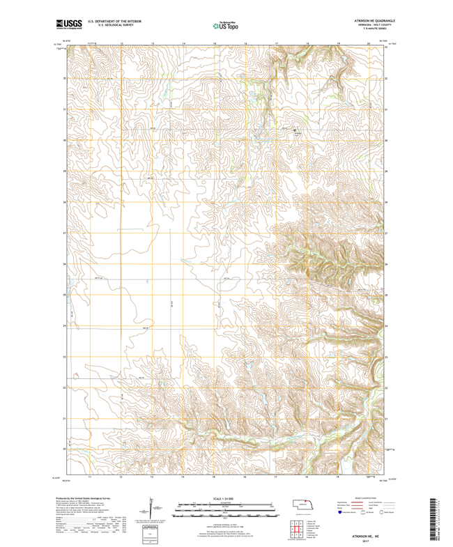 Atkinson NW - Nebraska - 24k Topo Map