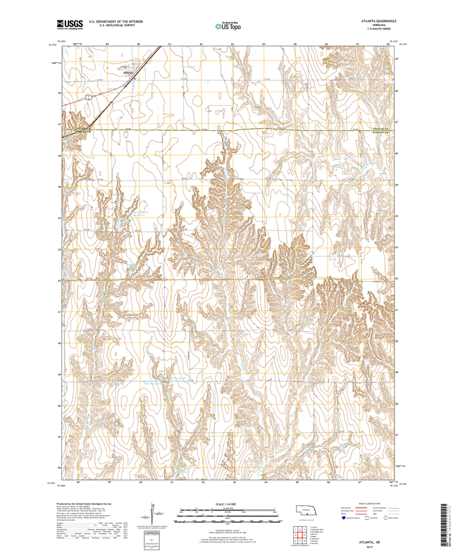 Auburn - Nebraska - 24k Topo Map