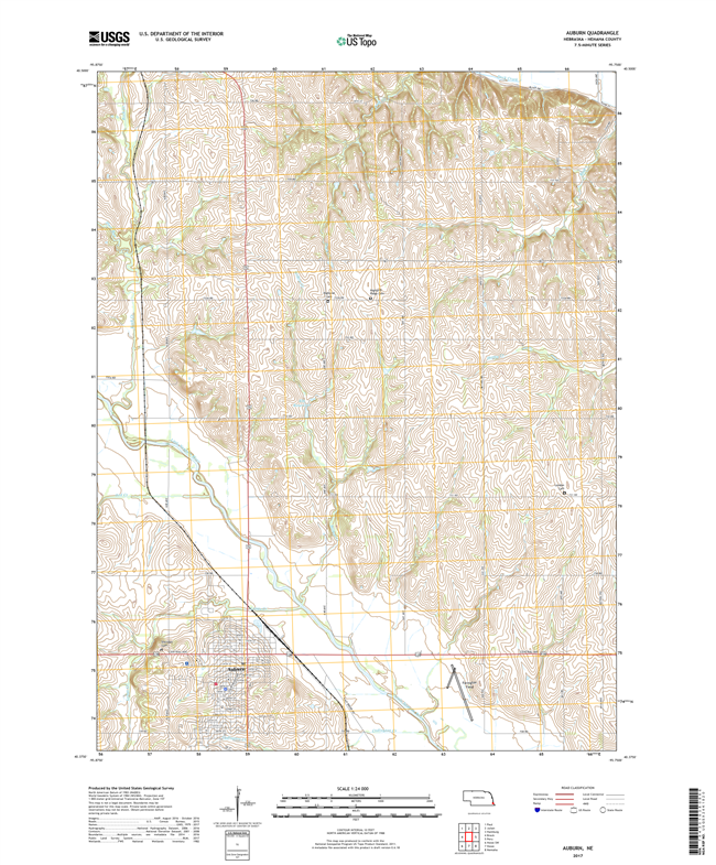 Aurora East - Nebraska - 24k Topo Map