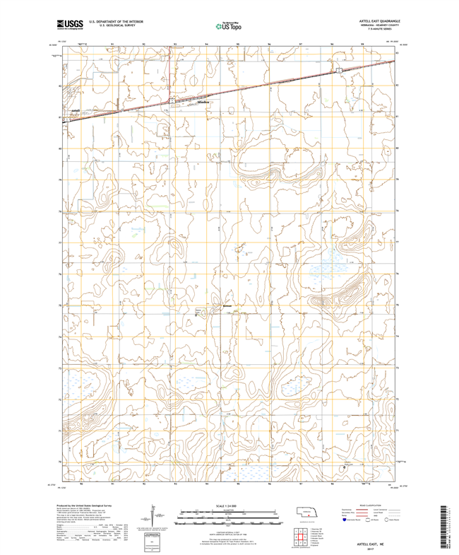 Axtell West - Nebraska - 24k Topo Map