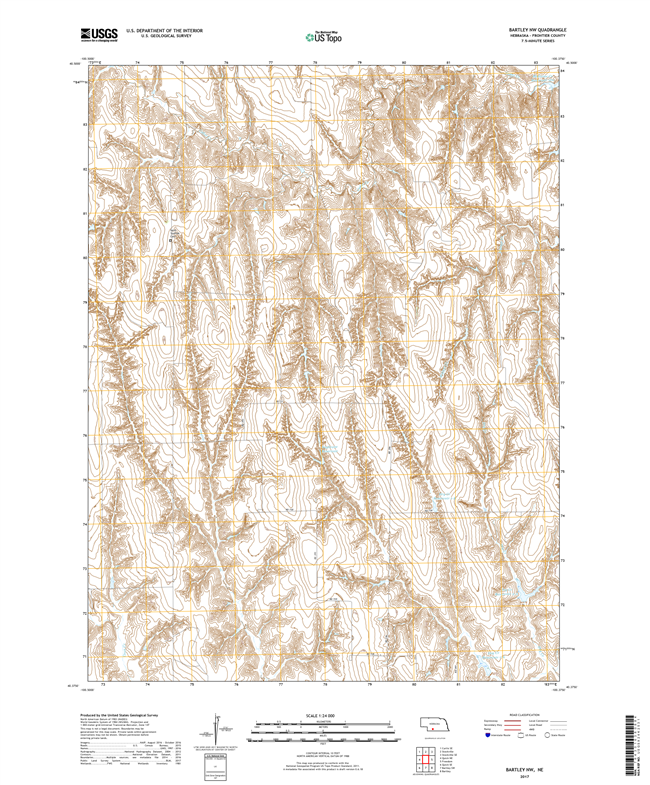 Bartley SW - Nebraska - 24k Topo Map