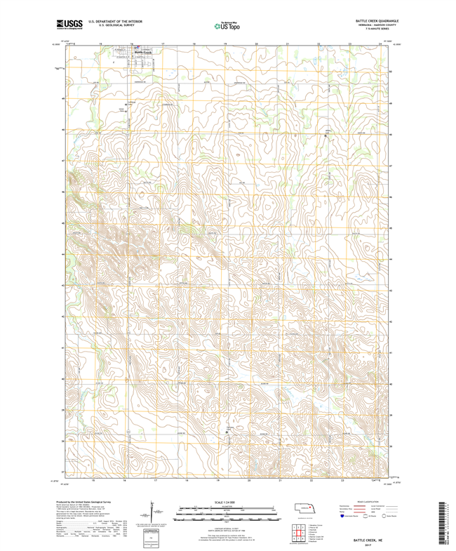 Battle Creek SE - Nebraska - 24k Topo Map