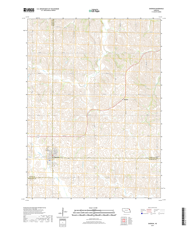 Emerson SE - Nebraska - 24k Topo Map