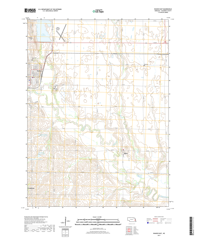 Wahoo SE - Nebraska - 24k Topo Map
