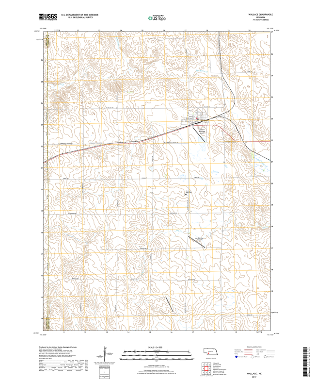 Wallace NE - Nebraska - 24k Topo Map