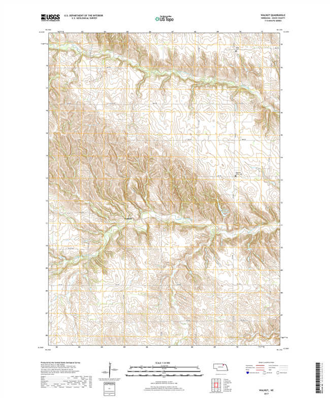 Walthill - Nebraska - 24k Topo Map