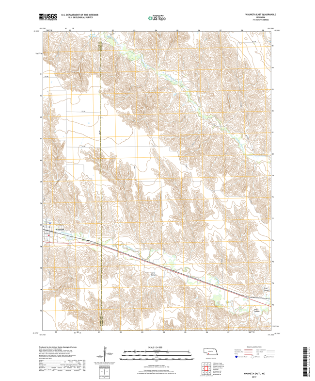 Wauneta SE - Nebraska - 24k Topo Map