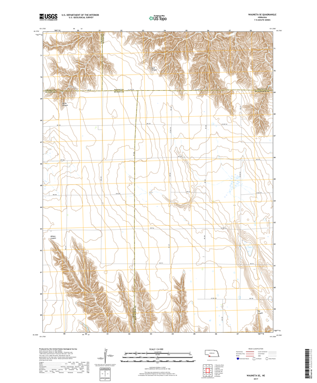 Wauneta SW - Nebraska - 24k Topo Map