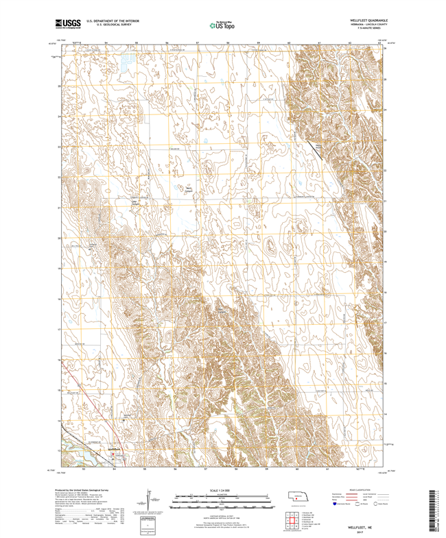 Wellfleet NE - Nebraska - 24k Topo Map