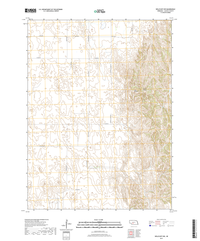 Wellfleet SE - Nebraska - 24k Topo Map