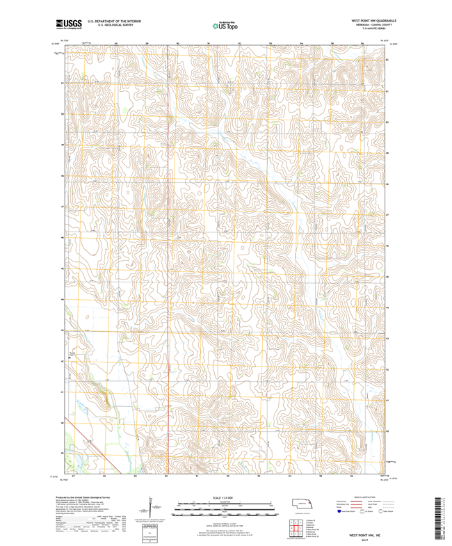 West Point SE - Nebraska - 24k Topo Map