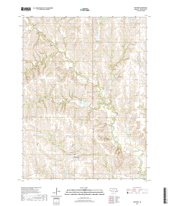 Western SE - Nebraska - 24k Topo Map