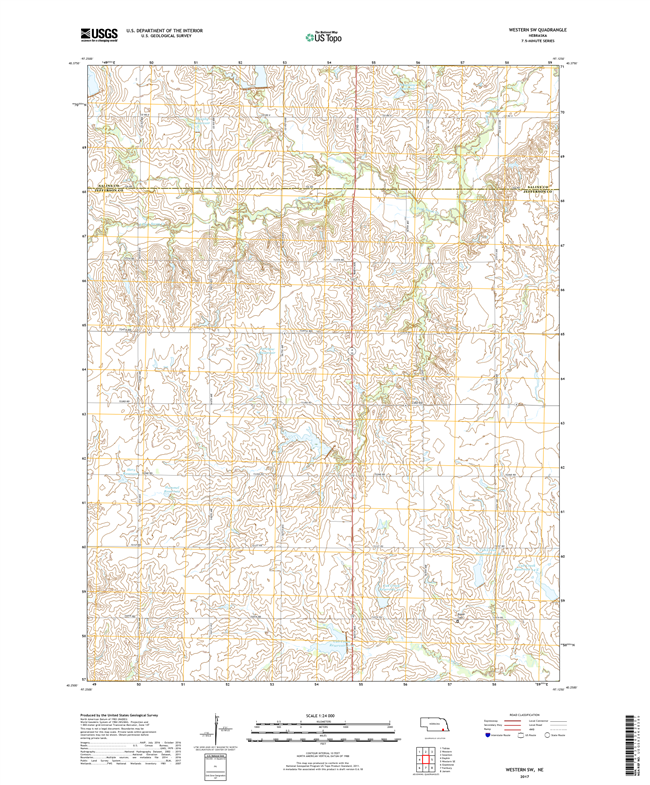 Westerville - Nebraska - 24k Topo Map