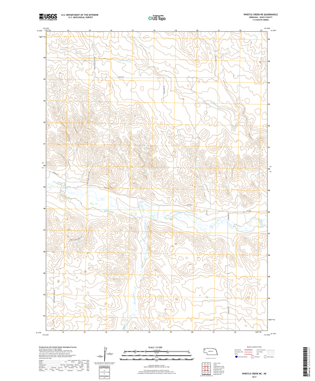 Whistle Creek NW - Nebraska - 24k Topo Map