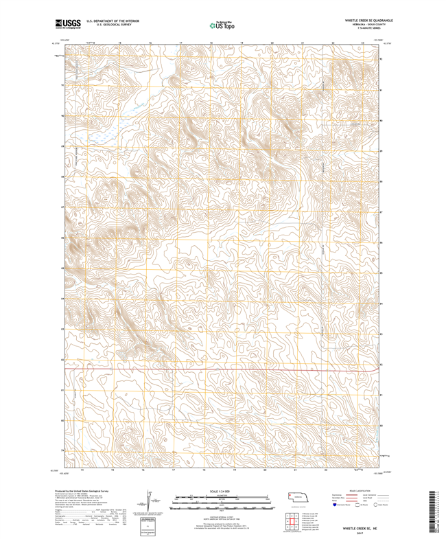 Whistle Creek SW - Nebraska - 24k Topo Map