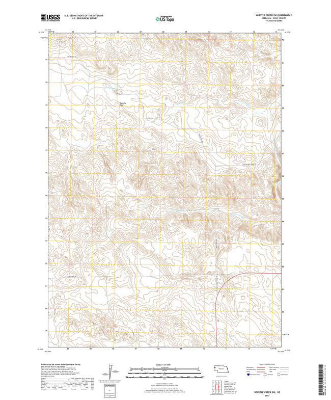 White Cap Hill - Nebraska - 24k Topo Map