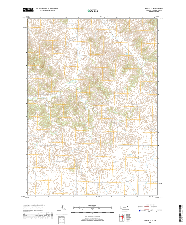 Whiteclay SW - Nebraska - 24k Topo Map