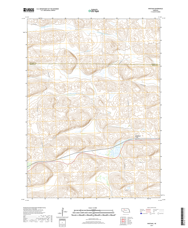 Whitman NW - Nebraska - 24k Topo Map