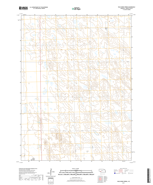 Wild Mare Lake - Nebraska - 24k Topo Map