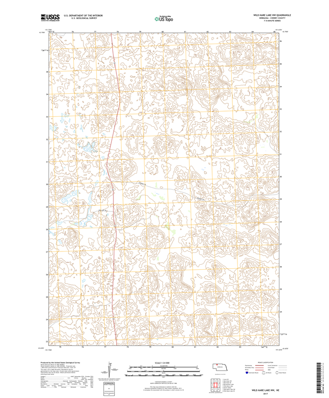 Wild Mare Lake SE - Nebraska - 24k Topo Map