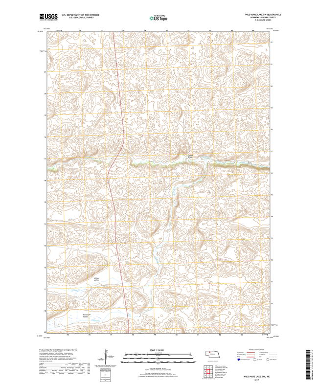 Wildcat Mountain - Nebraska - 24k Topo Map