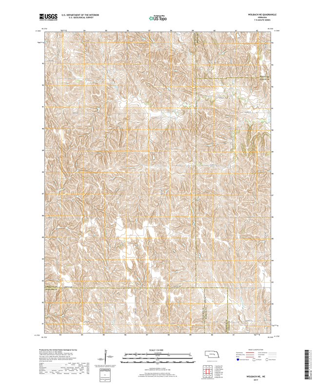 Wolbach SW - Nebraska - 24k Topo Map