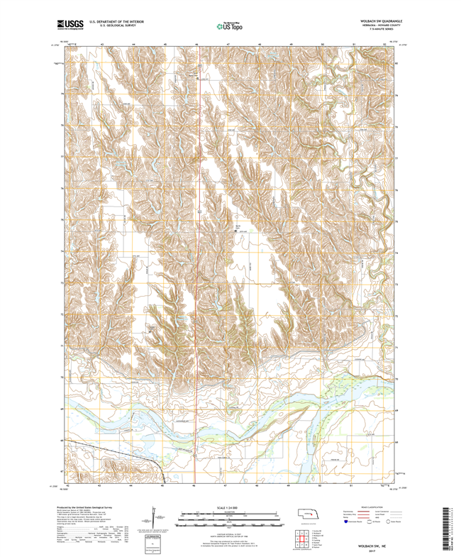 Wolf Butte - Nebraska - 24k Topo Map