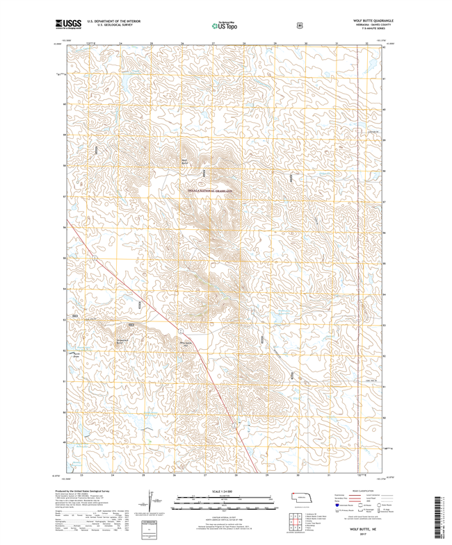 Wolf Lake - Nebraska - 24k Topo Map