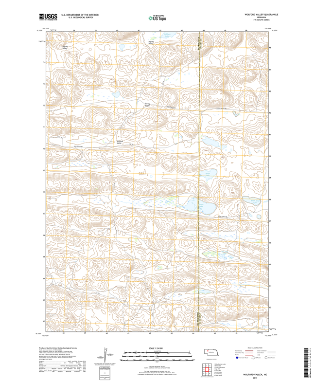 Wood Lake - Nebraska - 24k Topo Map