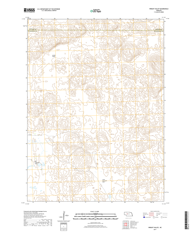 Wright Valley NE - Nebraska - 24k Topo Map