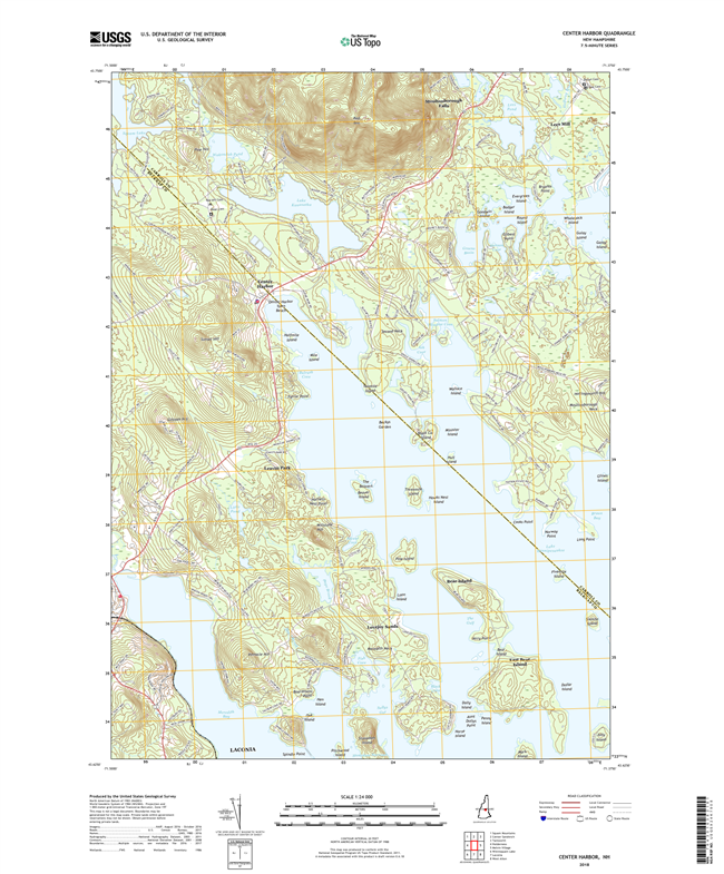 Center Harbor New Hampshire - 24k Topo Map