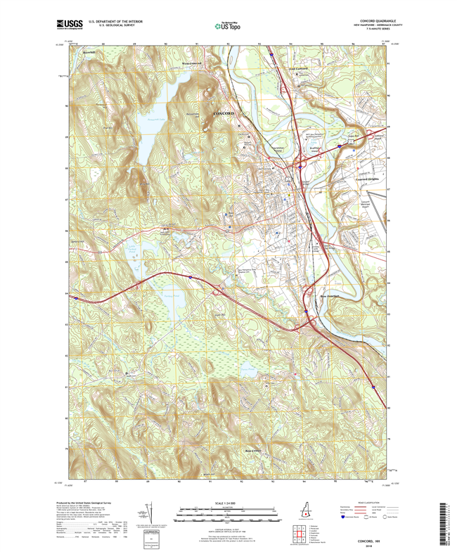 Concord New Hampshire - 24k Topo Map