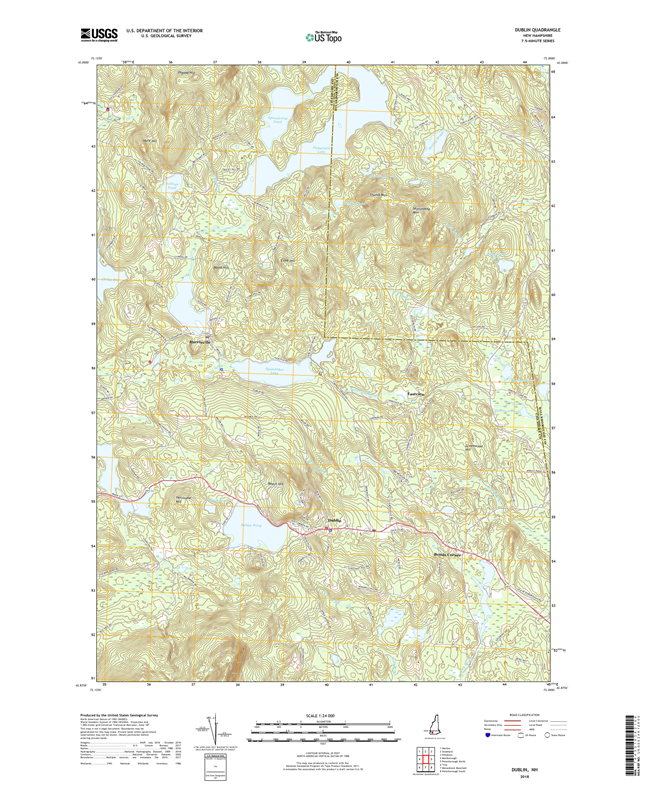 Dublin New Hampshire - 24k Topo Map