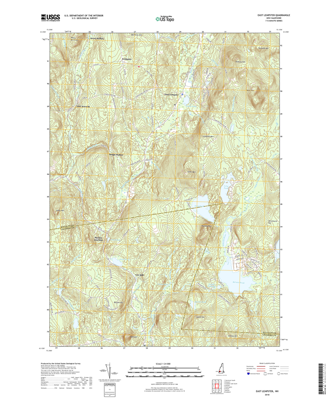 East Lempster New Hampshire - 24k Topo Map