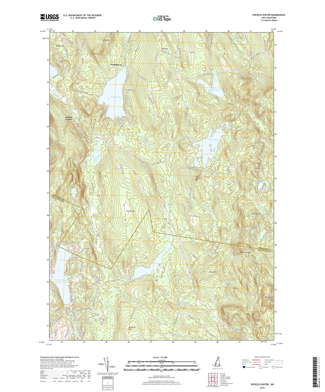 Enfield Center New Hampshire - 24k Topo Map