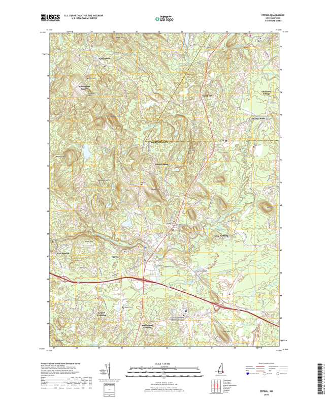Epping New Hampshire - 24k Topo Map