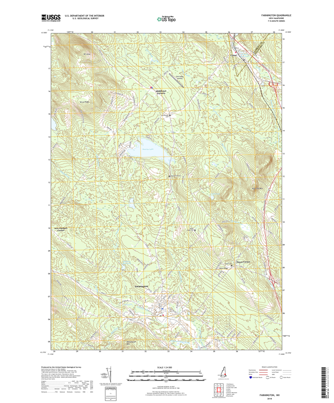 Farmington New Hampshire - 24k Topo Map