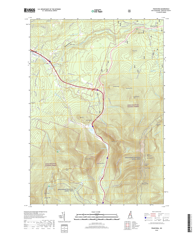 Franconia New Hampshire - 24k Topo Map