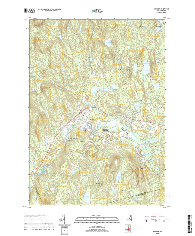 Henniker New Hampshire - 24k Topo Map