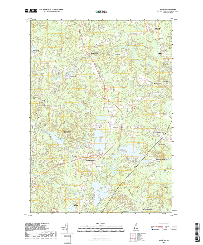 Kingston New Hampshire - 24k Topo Map