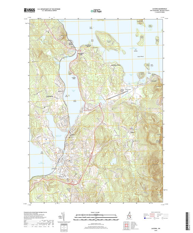 Laconia New Hampshire - 24k Topo Map