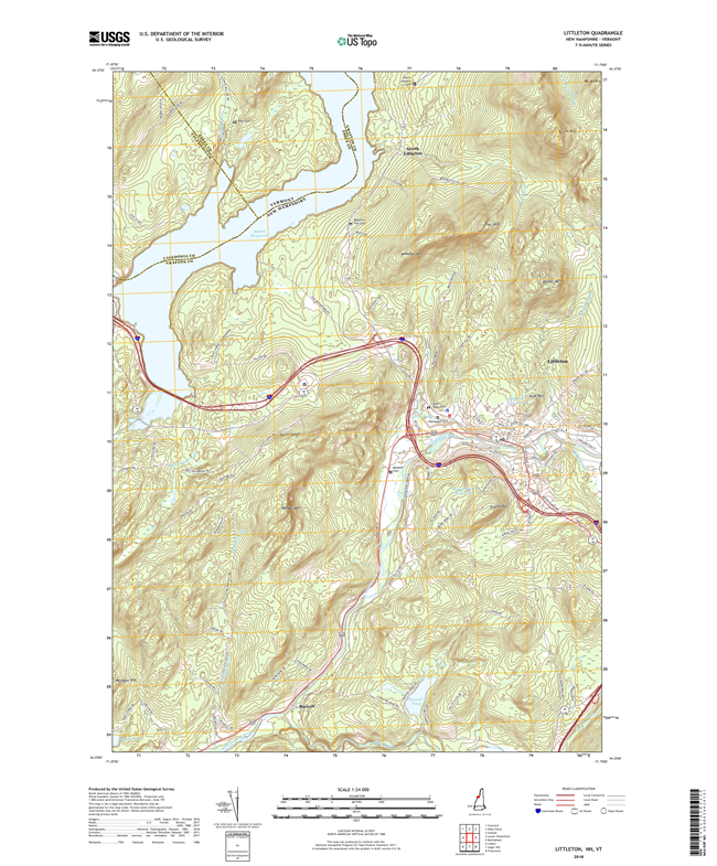 Littleton New Hampshire - Vermont - 24k Topo Map