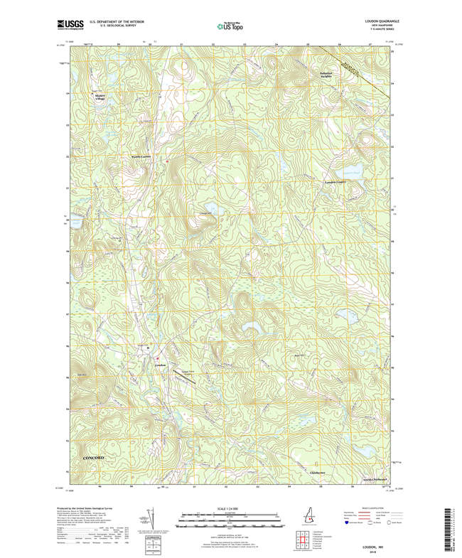 Loudon New Hampshire - 24k Topo Map