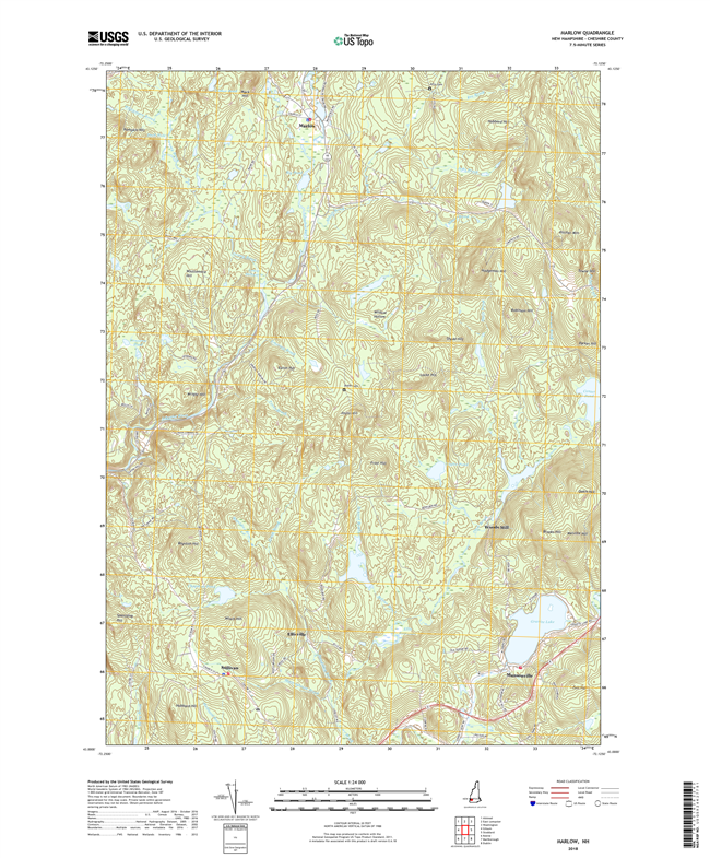 Marlow New Hampshire - 24k Topo Map