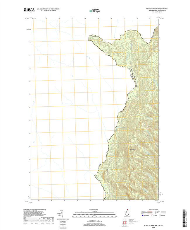 Metallak Mountain New Hampshire - 24k Topo Map