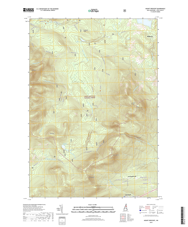 Mount Crescent New Hampshire - 24k Topo Map