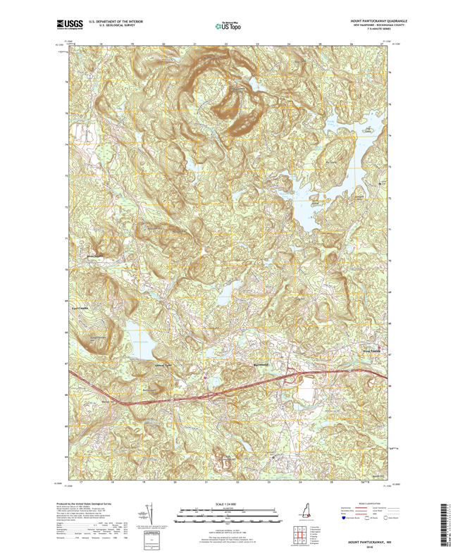 Mount Pawtuckaway New Hampshire - 24k Topo Map