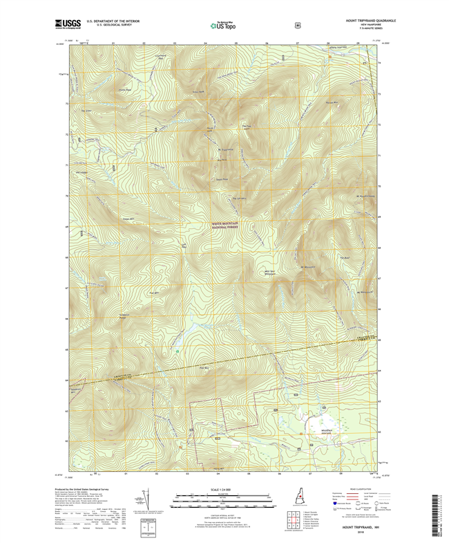 Mount Tripyramid New Hampshire - 24k Topo Map